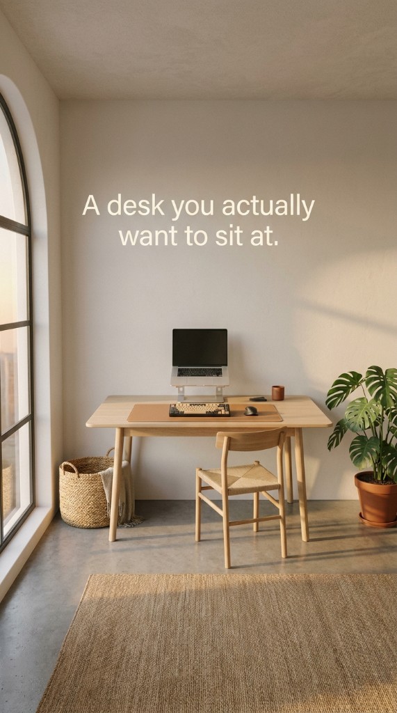 Artwork by Thee Visual Studio: A desk you actually want to sit at.