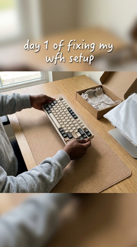 Artwork by Thee Visual Studio: day 1 of fixing my wfh setup